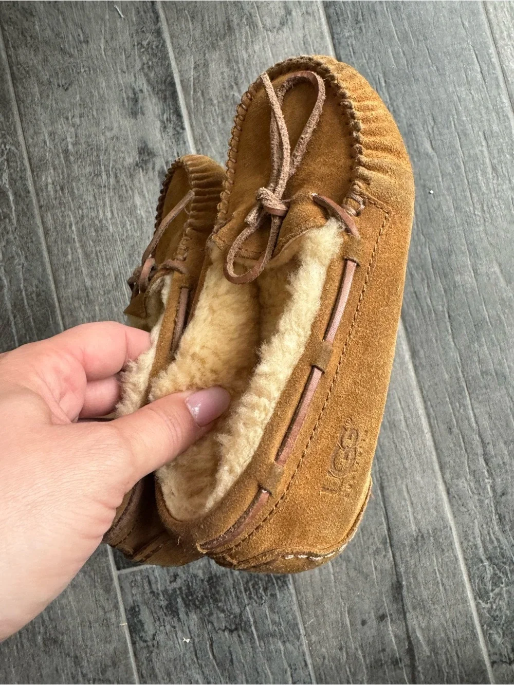 UGG toddler chestnut slippers